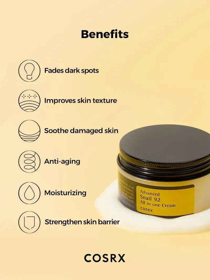COSRX Advanced Snail 92 All in one Cream 100 gm - DOKAN