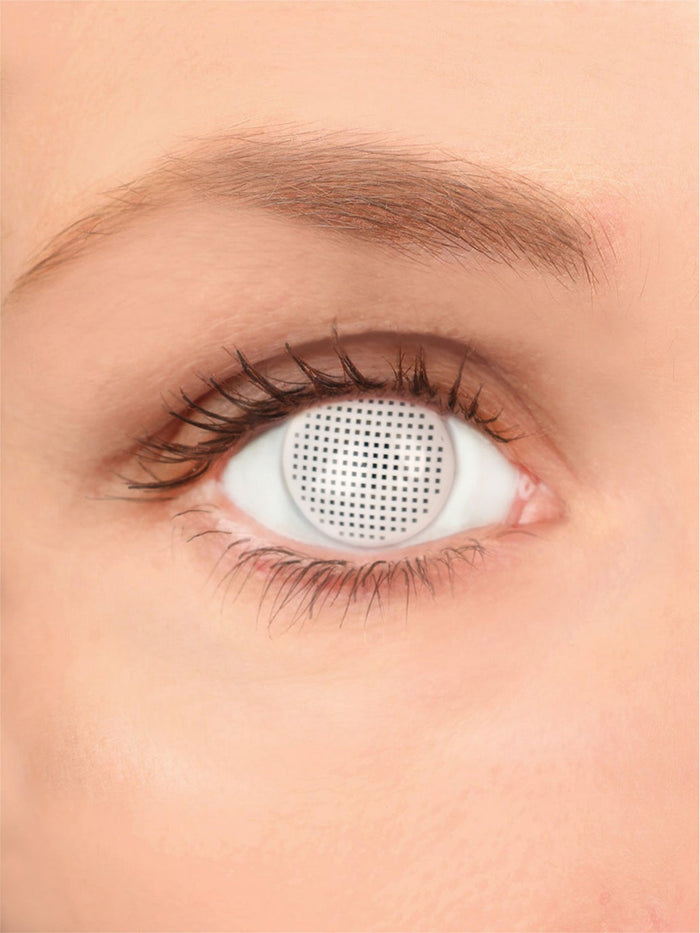 Costume Contact Lenses | White Mesh-Image 1