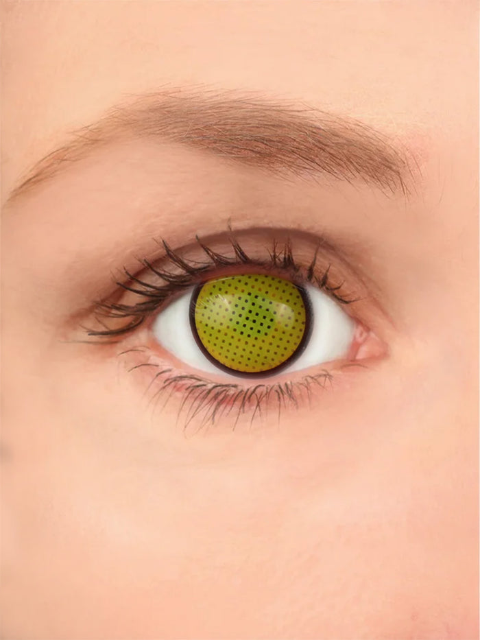 Costume Contact Lenses | Yellow Mesh-Image 1