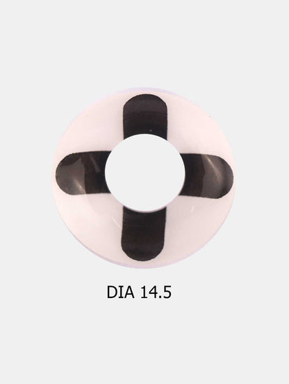 Costume Contact Lenses | Black Cross-Image 2