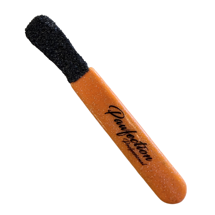 Curved Stripping File w/ Orange Glitter Handle