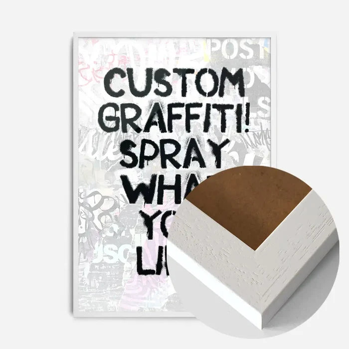 21x30cm | 8¼ x 11¾in / White Wood Frame