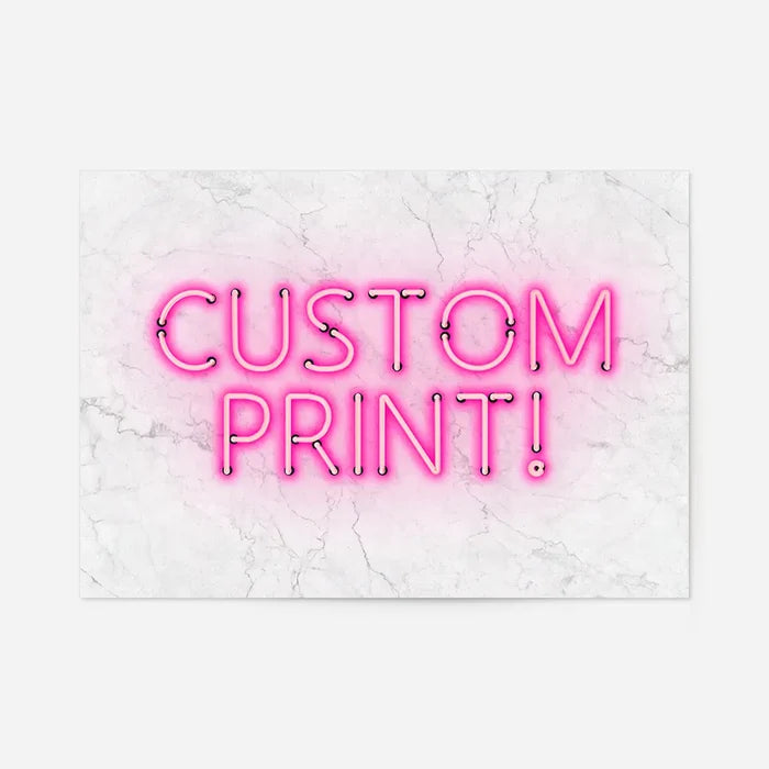 Custom Neon Sign Landscape White Marble