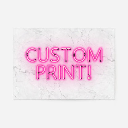 Custom Neon Sign Landscape White Marble