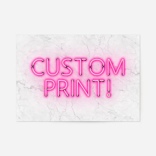 Custom Neon Sign Landscape White Marble