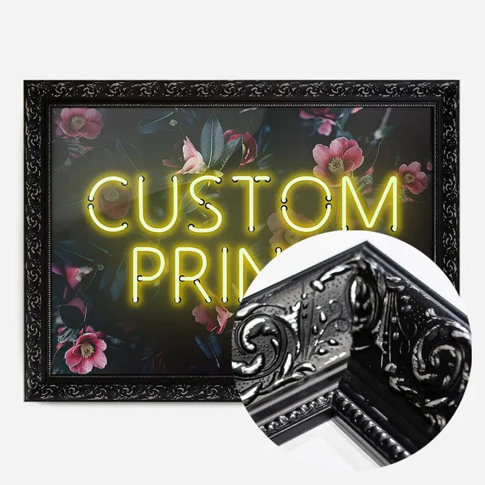 21x30cm | 8¼ x 11¾in / Black Ornate Frame