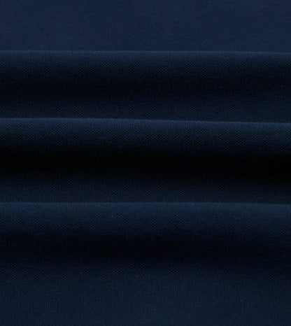 Dark Navy Piqué Cotton Polo Shirt