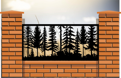 Decorative Metal Panel Insert- Forest Scene