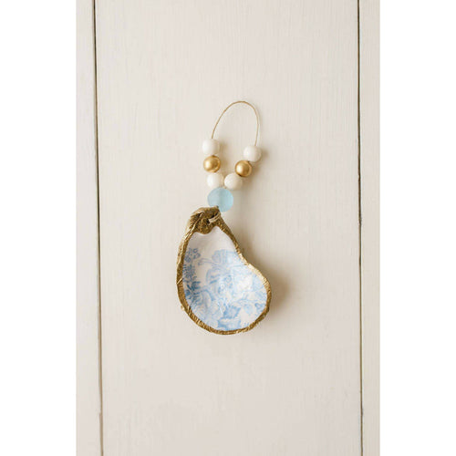 Decoupage Oyster Shell Ornament or Napkin Ring: Tea Revelry