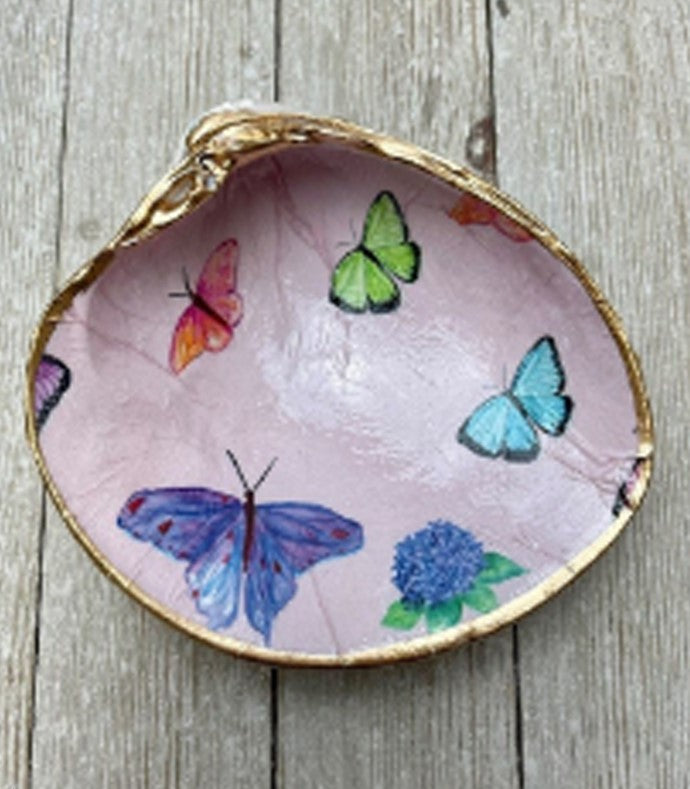 Decoupage Oyster Shell