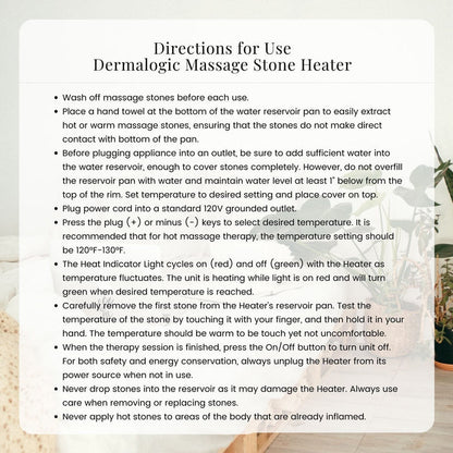 Dermalogic Digital Massage Stone Heater