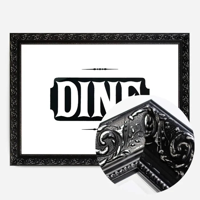 21x30cm | 8¼ x 11¾in / Black Ornate Frame