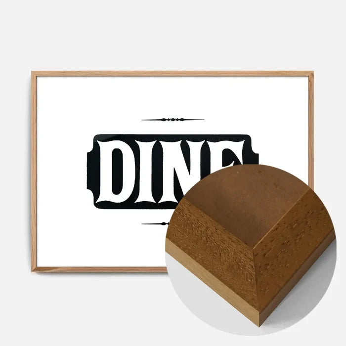 21x30cm | 8¼ x 11¾in / Oak Wood Frame