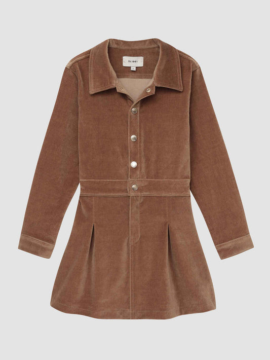DL1961 Manning Velvet Dress-Teakwood
