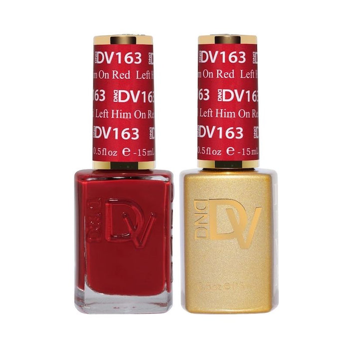 DND Diva Gel & Nail Polish - Left Him On Red #163