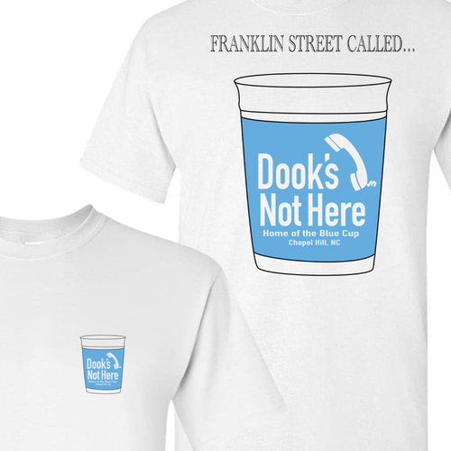 DOOK'S NOT HERE Blue Cup Tee by Chloe Jensen - Main View - Shrunken Head