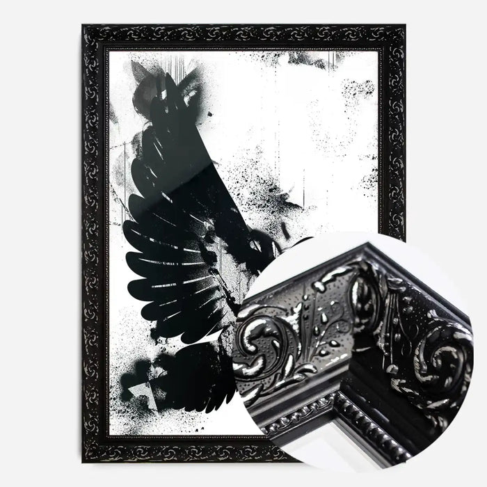 21x30cm | 8¼ x 11¾in / Black Ornate Frame
