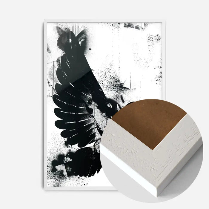 21x30cm | 8¼ x 11¾in / White Wood Frame