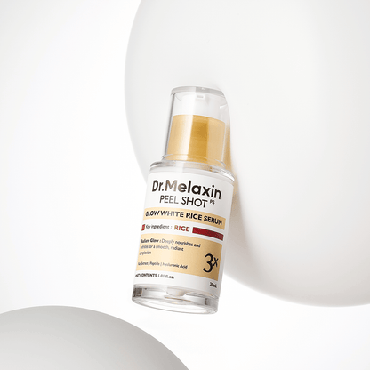 Dr. Melaxin Peel Shot Glow White Rice Serum 30ml سيروم الأرز الأبيض المقشر من دكتور ميلاكسين لتفتيح البشرة - Princess Cosmetics Qatar
