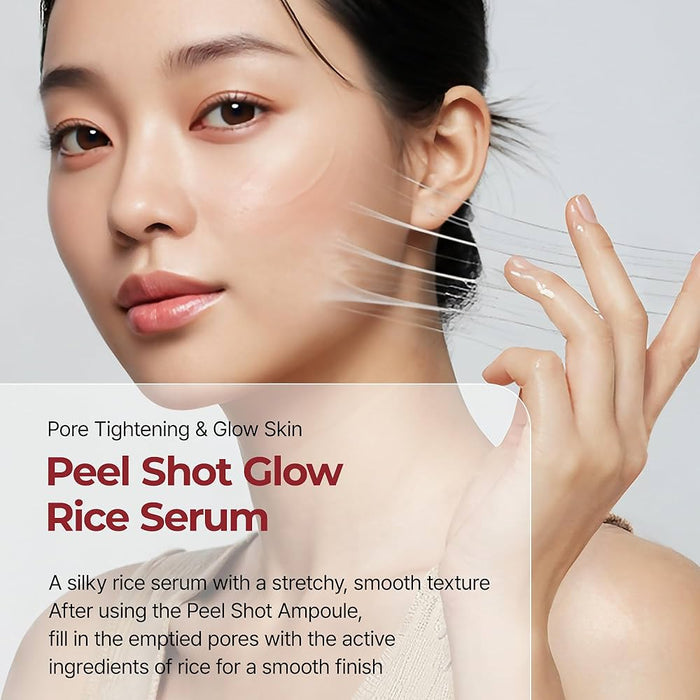 Dr. Melaxin Peel Shot Glow White Rice Serum 30ml سيروم الأرز الأبيض المقشر من دكتور ميلاكسين لتفتيح البشرة - Princess Cosmetics Qatar