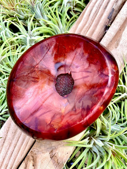 Druzy Carnelian Crystal Bowl