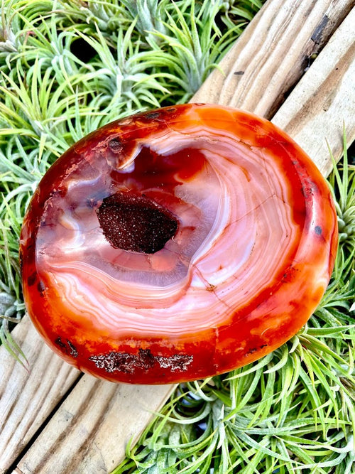 Druzy Carnelian Crystal Bowl