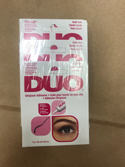 DUO Strip Lash Adhesive Dark, for strip  eyelash, 0.25 oz - 6 pack - Palms Fashion Inc.