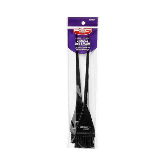 RED BEAUTY by KISS small hair dye brush set two black professional dye brushes with fine bristles for precise application