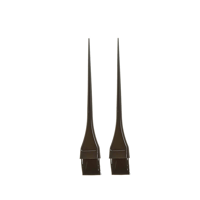 RED BEAUTY by KISS small hair dye brush set pair of black plastic applicator brushes with long pointed tails for precise parting