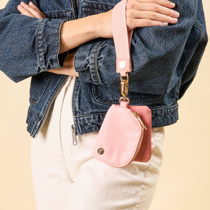 Dynamic Duo Pouch Wristlet - Rose