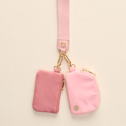 Dynamic Duo Pouch Wristlet - Rose