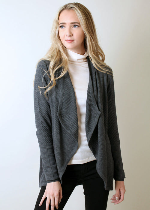 Eco-Chic Organic Waterfall Cardigan Sweater