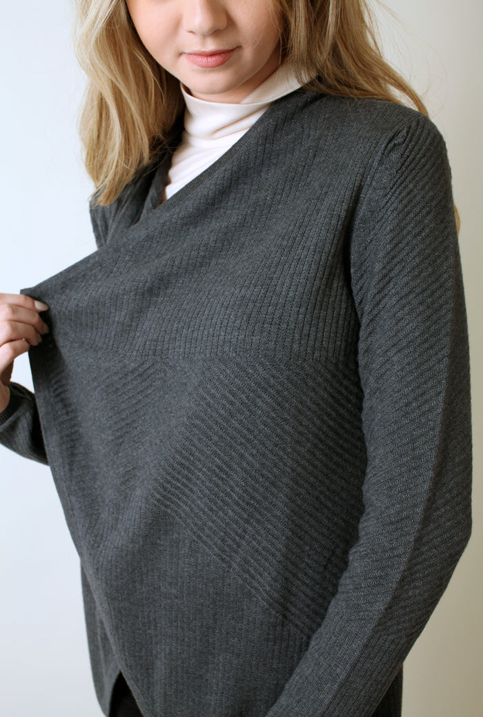 Eco-Chic Organic Waterfall Cardigan Sweater