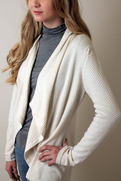 Eco-Chic Organic Waterfall Cardigan Sweater