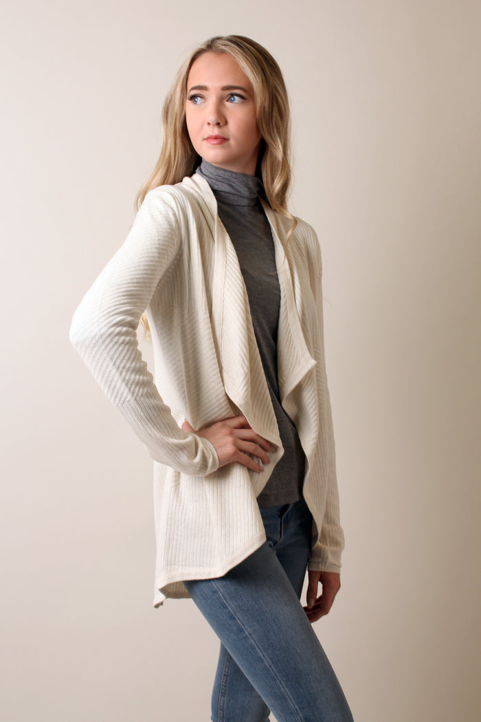 Eco-Chic Organic Waterfall Cardigan Sweater