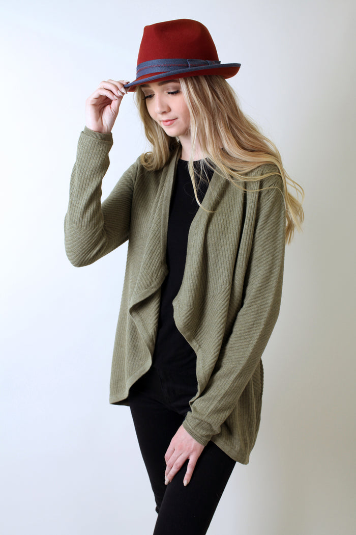 Eco-Chic Organic Waterfall Cardigan Sweater