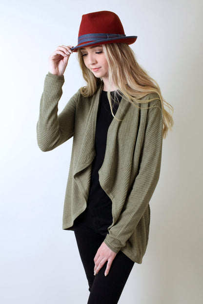 Eco-Chic Organic Waterfall Cardigan Sweater