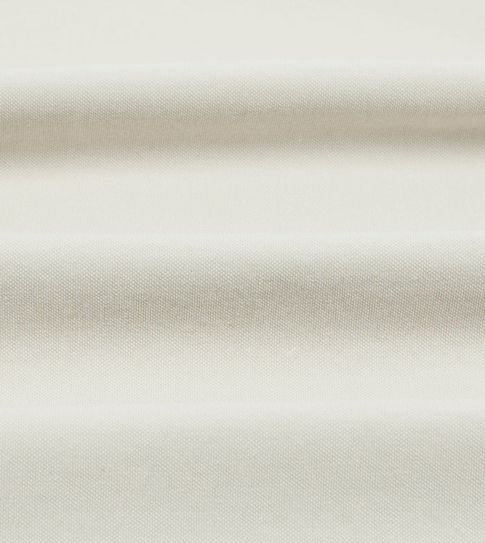 Ecru Piqué Cotton Polo Shirt