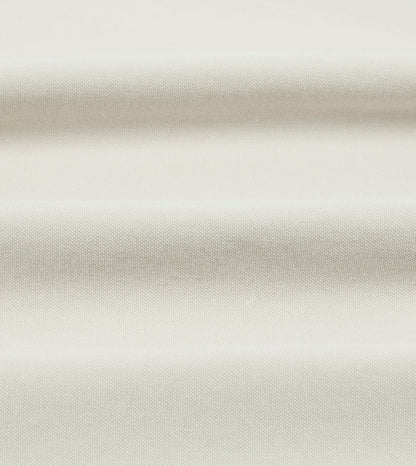 Ecru Piqué Cotton Polo Shirt