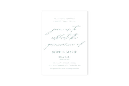 Elegant Script Quinceañera