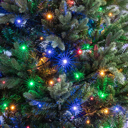 60m 600 Multi Coloured LED Connectable Fairy Lights Green Cable Essential Series