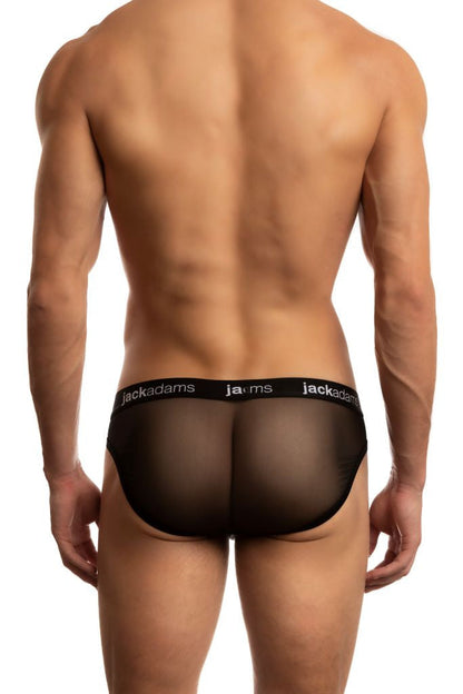 Jack Adams Excite Sheer Brief in black -  men's sexy, premium, functional underwear, jockstraps and thongs.