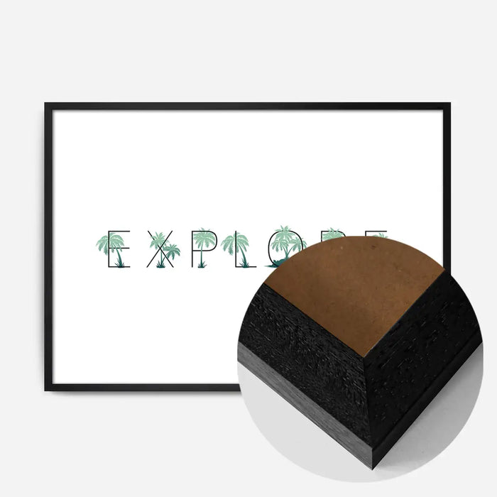 21x30cm | 8¼ x 11¾in / Black Wood Frame