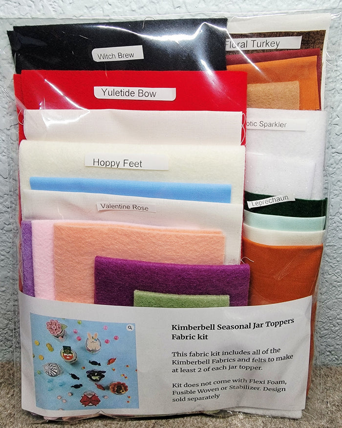 Fabric kit to go with Kimberbell Seasonal Jar Toppers KD5148