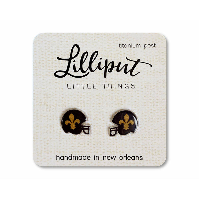Fleur De Lis Helmet Earrings