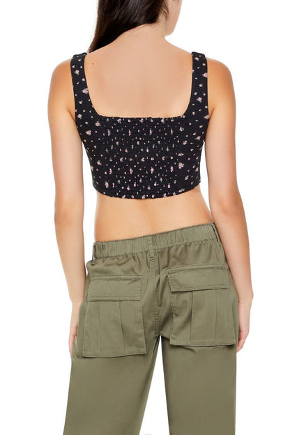 Floral Print Crop Top