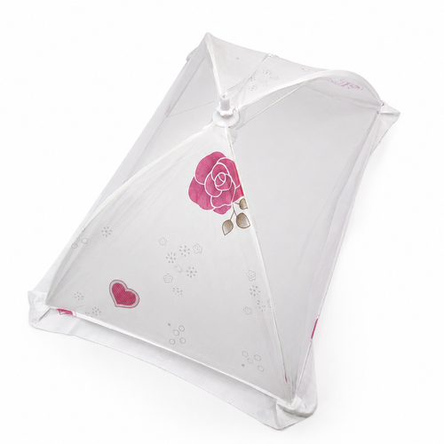 Foldable Umbrella Mosquito Net - Pink - Flower