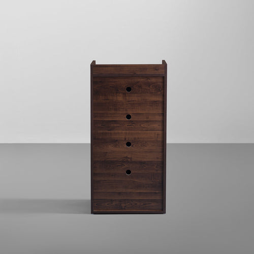 Footsie|Engineered|Wood|Vertical|Shoe|Rack|1|Door|10|Pair|Dark|Walnut