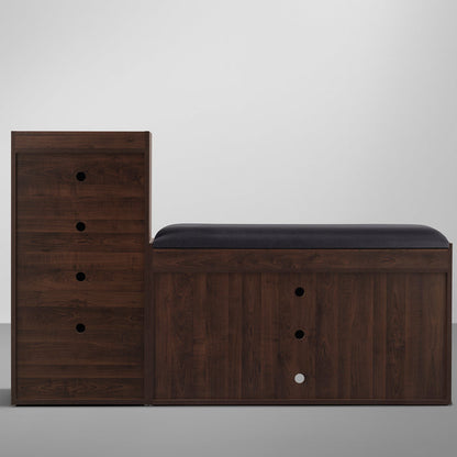 Footsie|Shoe|Rack|Combo|with|Cushion|Seat