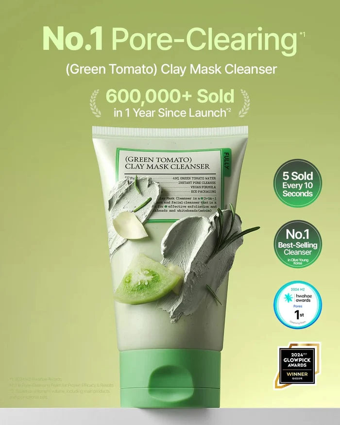 FULLY Green Tomato Clay Pack Cleanser 120ml منظف عبوة طين الطماطم الخضراء بالكامل - Princess Cosmetics Qatar